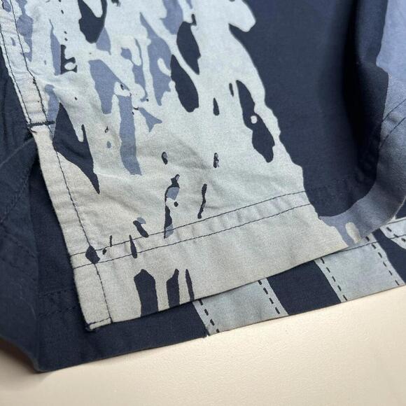 Vintage FUBU The Collection Button Up Shirt Men’s L Blue Patchwork Graphic - Picture 11 of 11